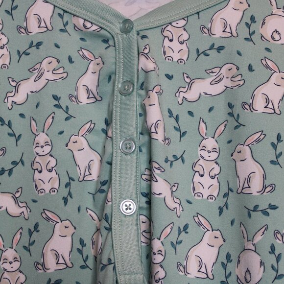 Women's Long Sleeve Soft Bunny Rabbit Cozy Pajama Set 2XL XXL - Picture 1 of 11